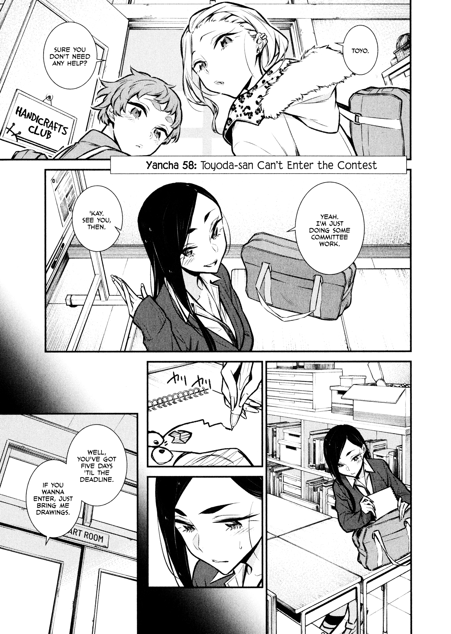 Yancha Gal No Anjou-San Chapter 58: Toyoda-San Can't Enter The Contest - Picture 1