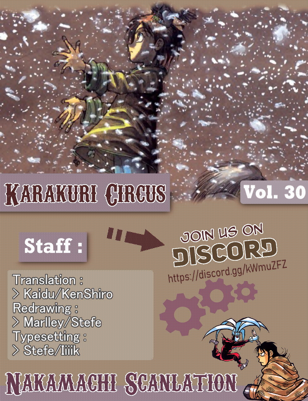 Karakuri Circus Chapter 295: Main Part - Welcome To The Kuroga Village - Act 13: Begin! - Picture 1