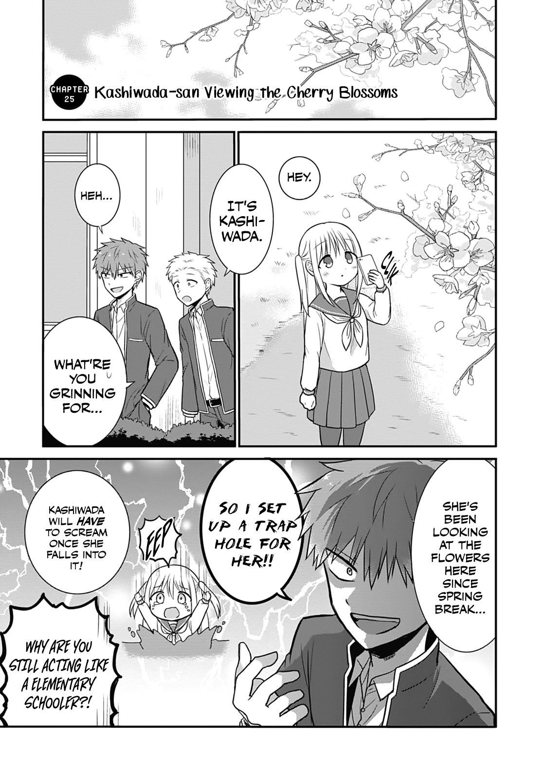 Expressionless Kashiwada-San And Emotional Oota-Kun Vol.2 Chapter 25: Kashiwada-San Viewing The Cherry Blossoms - Picture 1