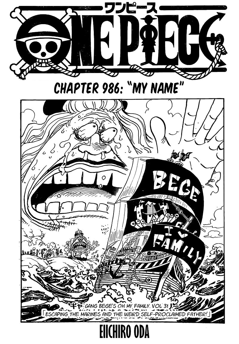 One Piece Chapter 986: My Name - Picture 1