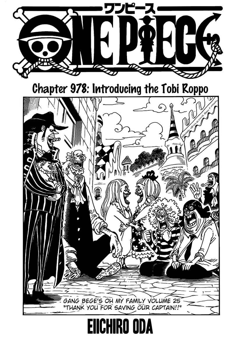 One Piece Chapter 978: Introducing The Tobi Roppo - Picture 2