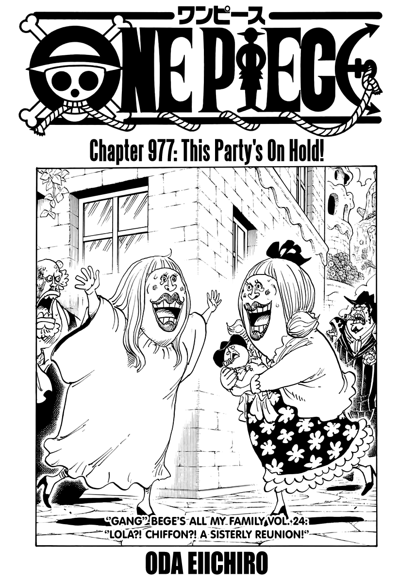 One Piece Chapter 977: This Party's On Hold! - Picture 1