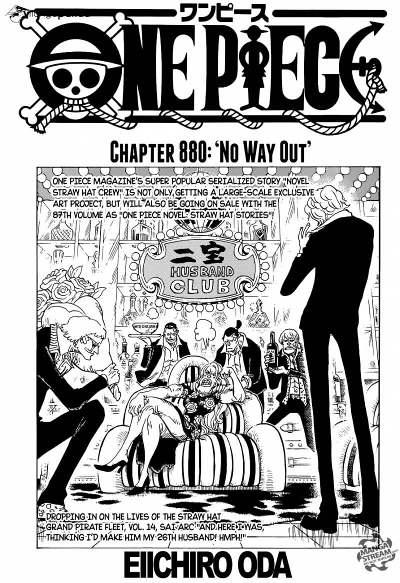 One Piece Chapter 880 : No Way Out - Picture 1