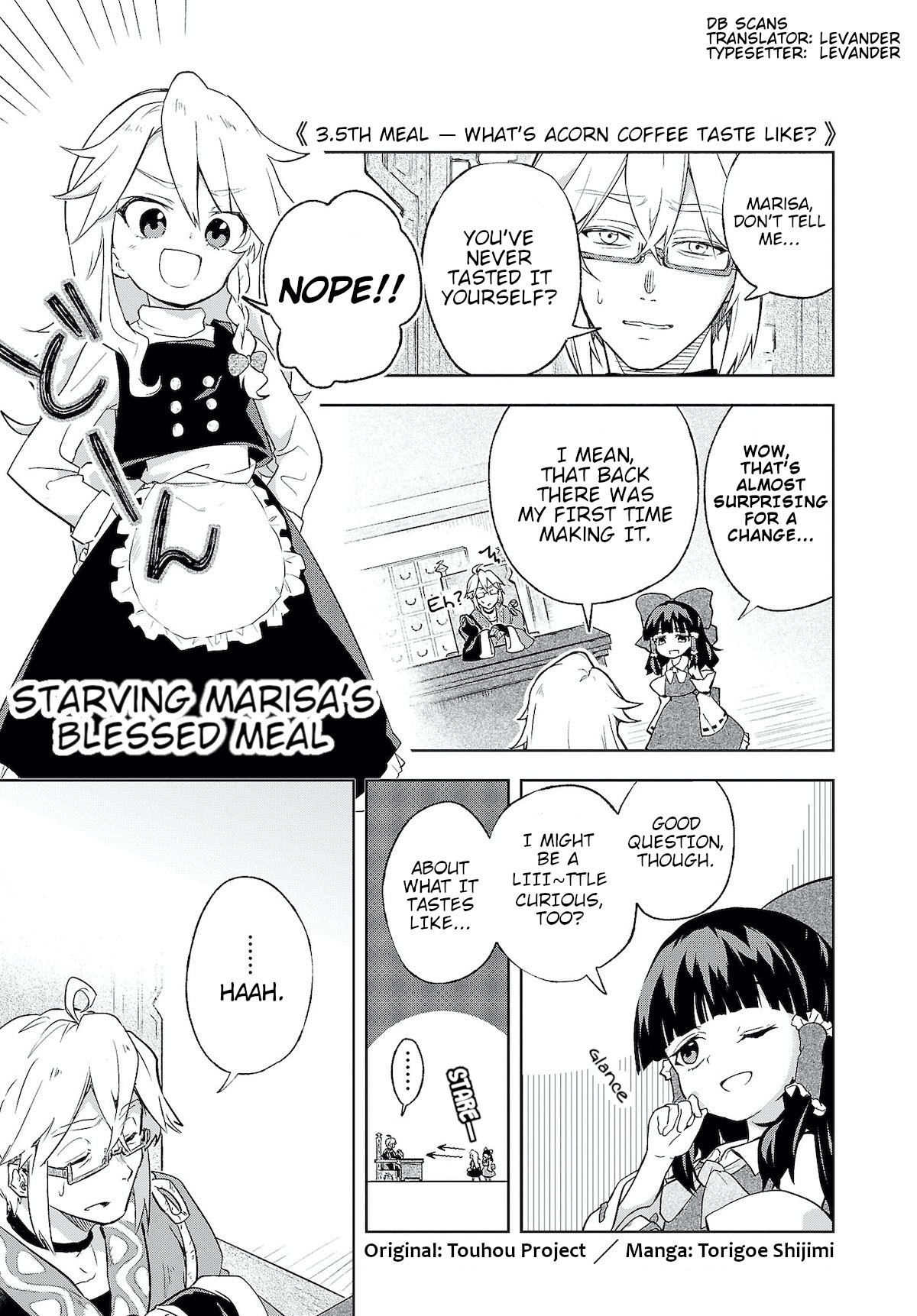 Touhou ~ Starving Marisa's Blessed Meal - Page 1
