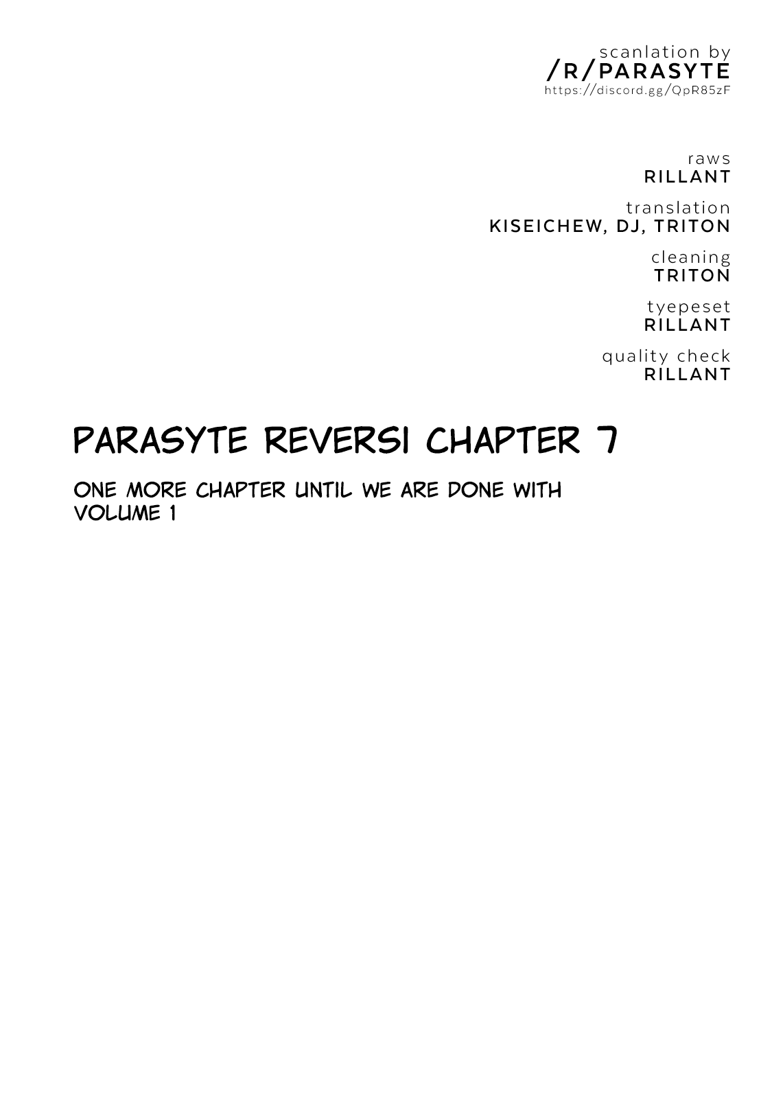 Parasyte Reversi Vol.1 Chapter 7: Start-Up - Picture 1