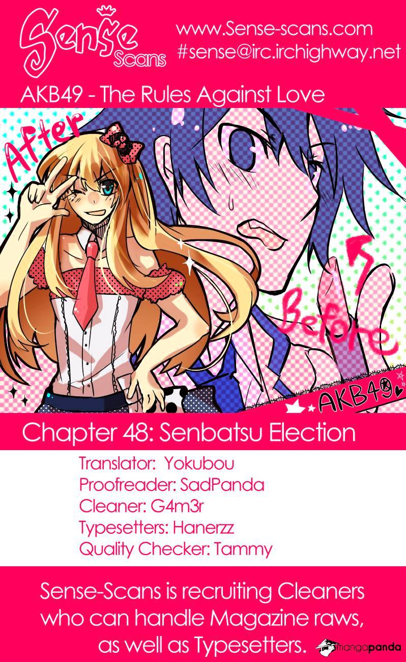 Akb49 - Renai Kinshi Jourei Chapter 48 : Senbatsu Election - Picture 1