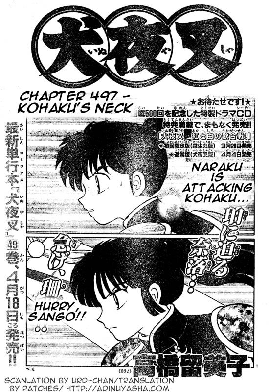 Inuyasha Vol.50 Chapter 497 : Kohaku S Neck - Picture 1