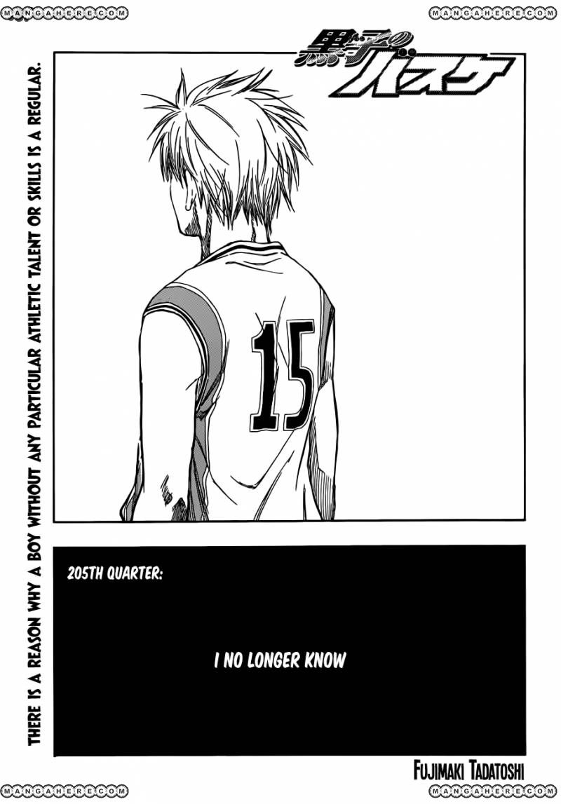 Kuroko No Basket Vol.20 Chapter 205 : I No Longer Know - Picture 1