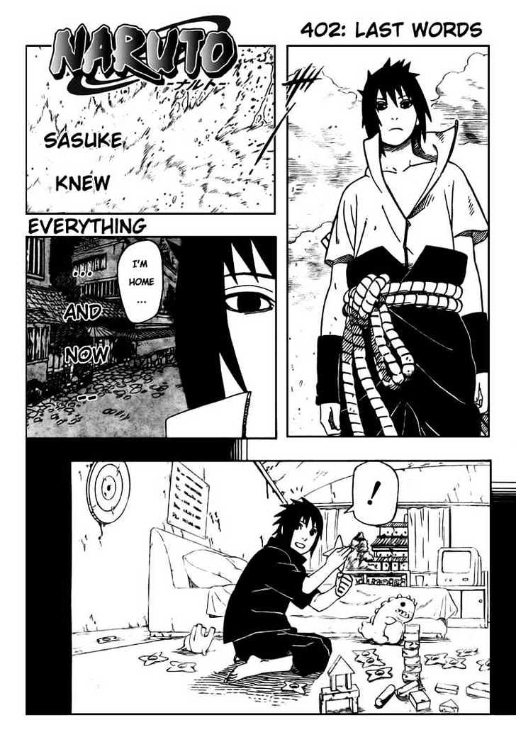 Naruto Vol.43 Chapter 402 : Last Words - Picture 1
